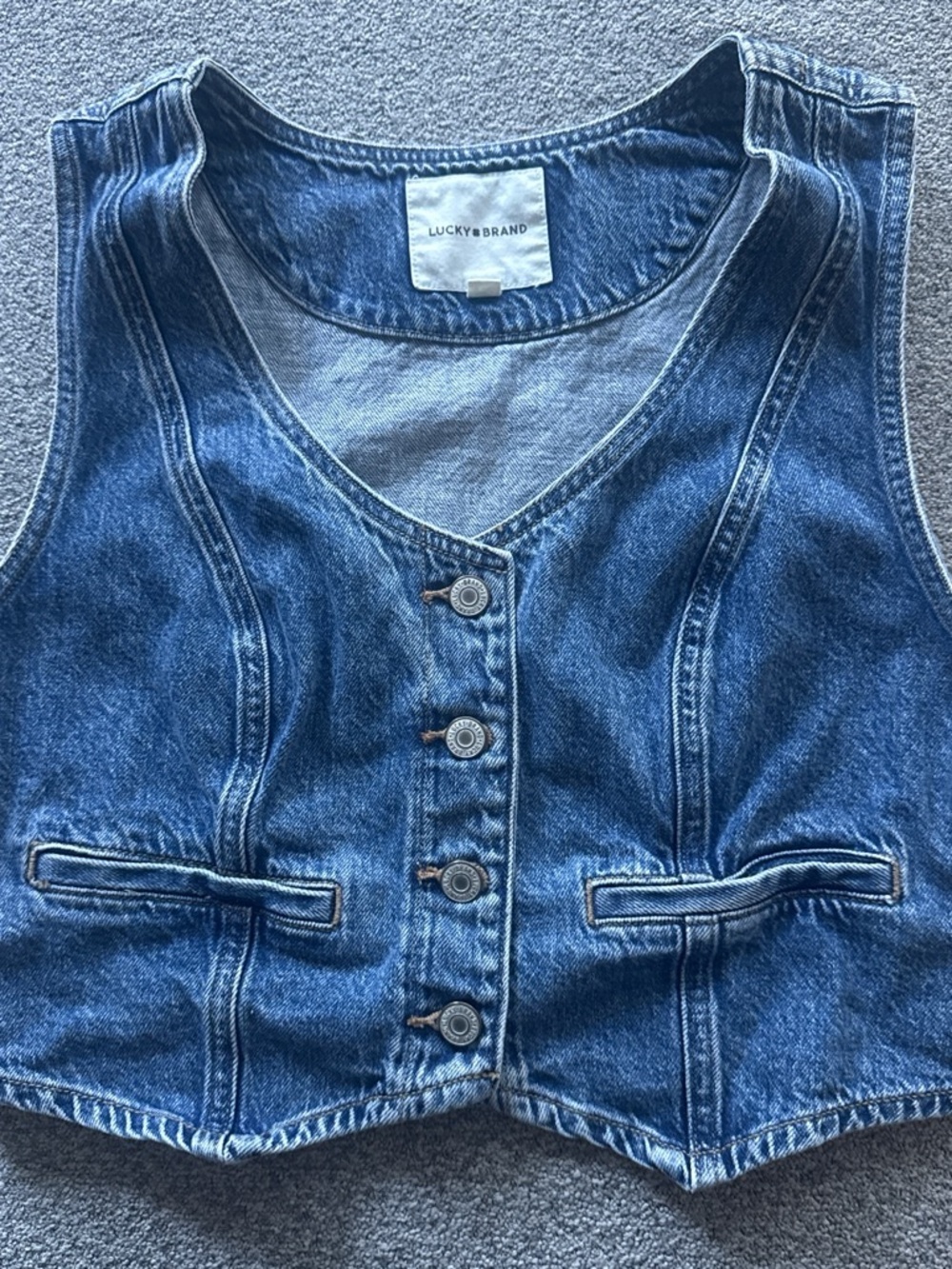 Lucky Brand Light Blue Denim Vest